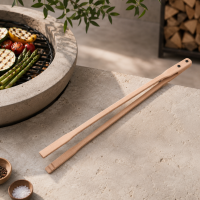 Profi-Grillzange aus Buchenholz verschraubt 60 cm 6