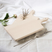 Starkes Schneidebrett mit Griff Buchenholz 38 x 18 x 2 cm 7