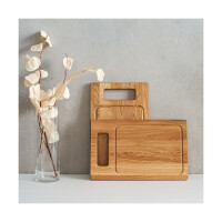 Schneidebrett Eichenholz mit Griff 39 x 24 cm 6