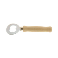Flaschenöffner mit Kapselheber rund Buchenholz 13 cm 4