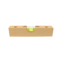 Kleine Wasserwaage aus Buchenholz 15 cm mit Stiftehalter 4