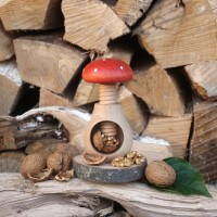 Nussknacker Fliegenpilz aus Buchenholz 10 cm 7