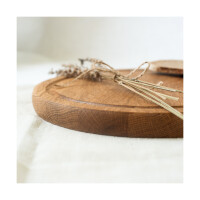 Schneidebrett Eichenholz rund 25 cm 7