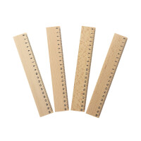 Buchenholz Lineal 20 cm – stabiles Holzlineal für