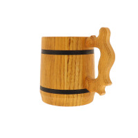Bierkrug Eichenholz & Edelstahl 0,5 Liter 7