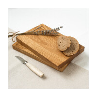 Premium Eichenholz Frühstücksbrett 24 x 15 x 2 cm 