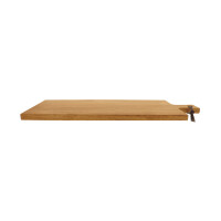 Tapasbrett Eichenholz mit Griff & Lederband 56 x 20 x 2 
