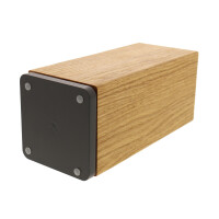 Magnet-Messerblock Eiche drehbar mit Gusseisenfuß 7