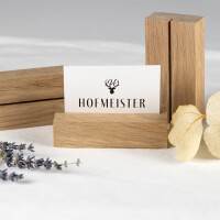Kleiner Eichenholz Tischaufsteller mit 2 mm Nut 10 × 5