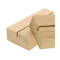 Kleiner Eichenholz Tischaufsteller mit 2 mm Nut 10 × 5