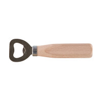 Flaschenöffner aus Buchenholz 15 cm mit Metall-Kapselhe