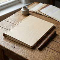 A4 Ordner aus Holz zum Abheften von Papi gallery