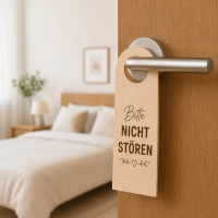 Türschild für Knauf & Klinke Birkenholz Anh&au