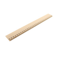 Buchenholz Lineal 30 cm für Schule, Büro & Hob