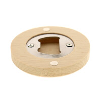 Flaschenöffner Magnet Buchenholz rund 6,5 cm 7