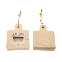 Flaschenöffner Magnet Anhänger Buchenholz 8 x 6 cm