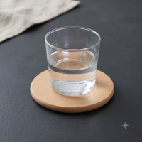 Untersetzer Buchenholz Ø 10 x 0,8 cm für Gl&auml