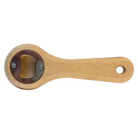 Flaschenöffner mit Griff Buchenholz geölt 15,5 cm 