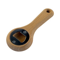 Flaschenöffner mit Griff Buchenholz geölt 15,5 cm 
