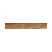 Lineal Eichenholz 30 cm mit eingravierter Millimeterskala 5