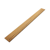 Lineal Eichenholz 40 cm mit eingravierter Millimeterskala